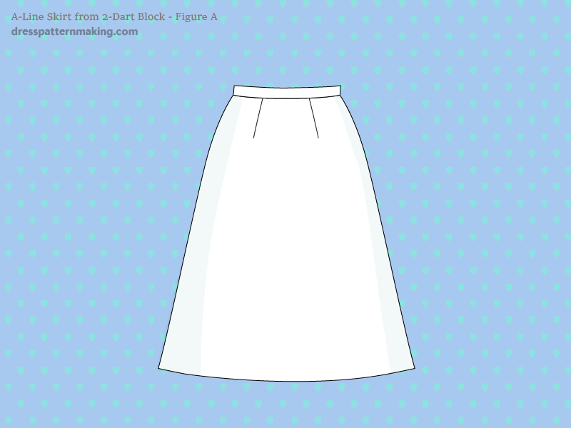 Figure A: Fashion flat showing the skirt design