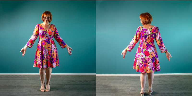 Front & Back View: Linen/Viscose Blend Fabric