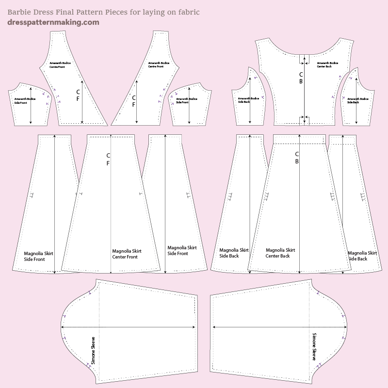 Fabric Layout Plan (Denim Dress)