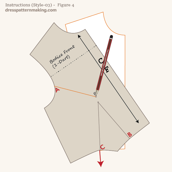 Rotate the block anti-clockwise to close the dart