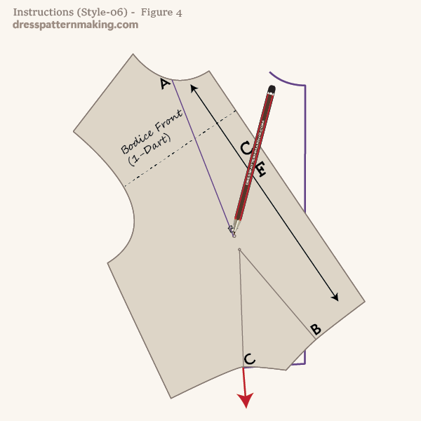 Rotate the block anti-clockwise to close the dart