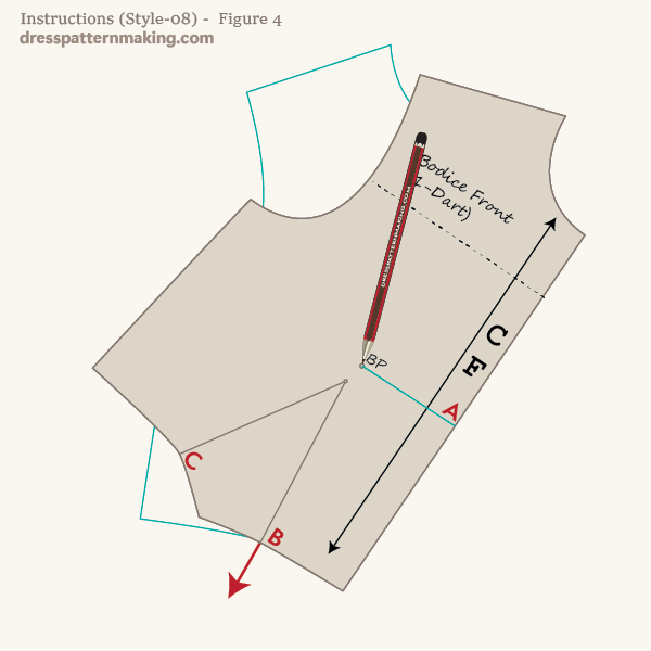 Rotate the block anti-clockwise to close the dart