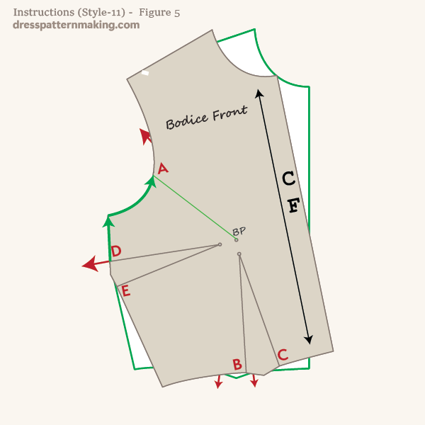 Trace block from E to A