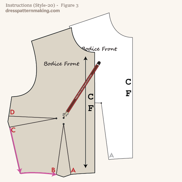 Trace second section from C to B