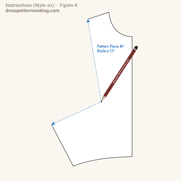 Draw lines from bust point to edges