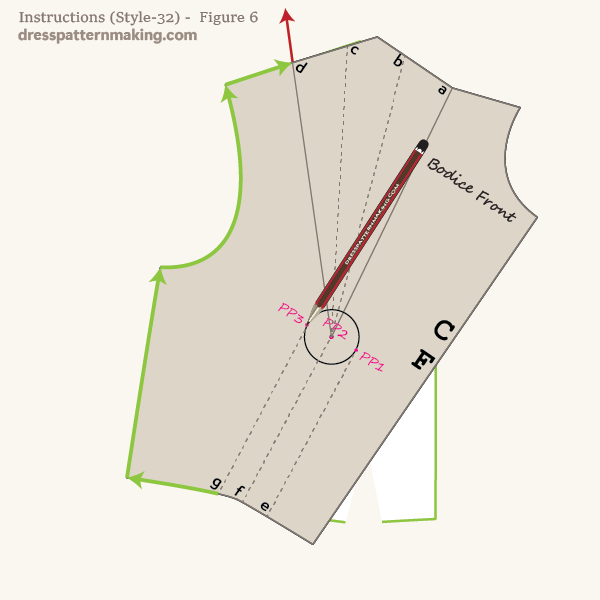 Rotate block to close last third of the shoulder dart