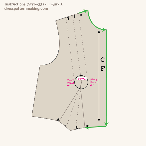 Block showing section to be traced