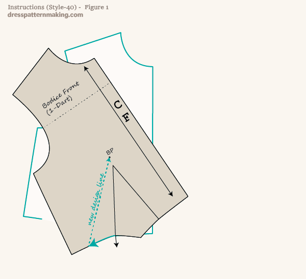 Trace, pivot and mark dart leg