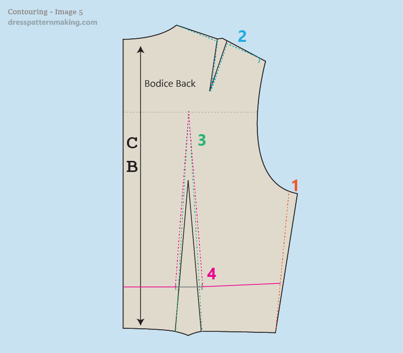 Image 5: Bodice Back Contour Markings