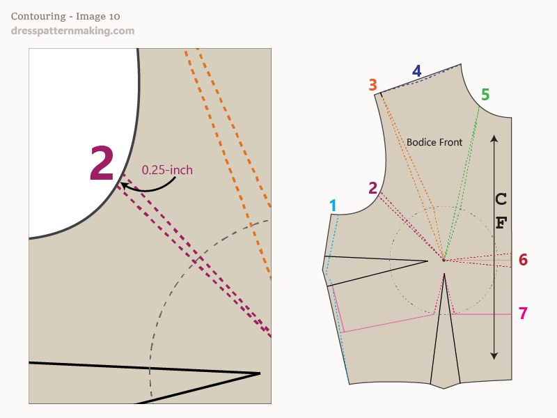 Image 10: Bodice Front Contouring #2 - Armhole