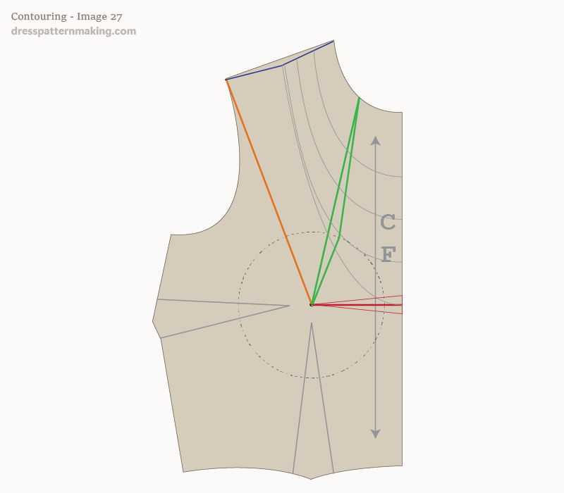 Image 27: Contouring markings on the Sleeveless Block