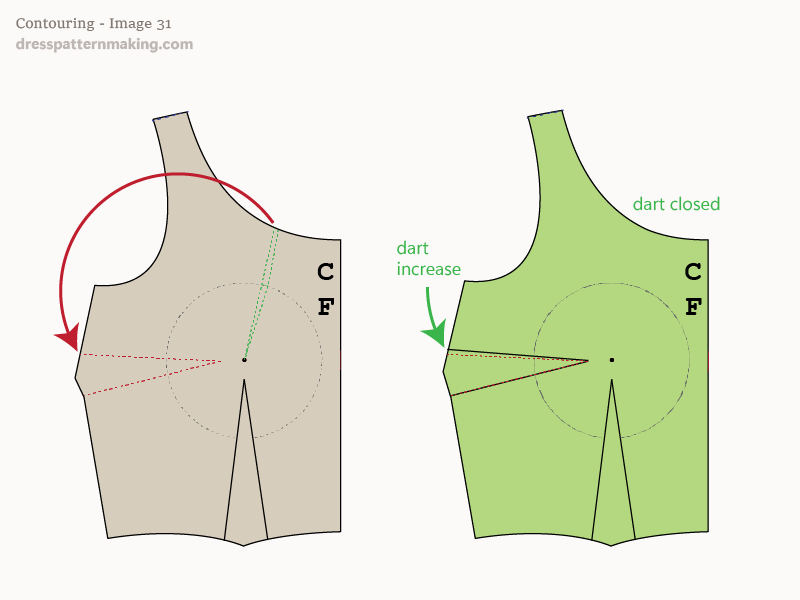 Image 31:  Neckline gape dart moved into side seam dart