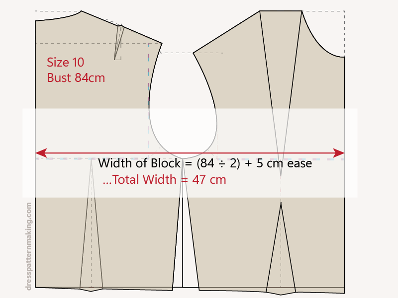 Block with measurements