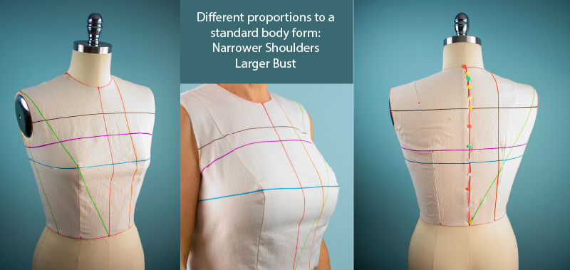 Bodice differences - dressmakers dummy and my body