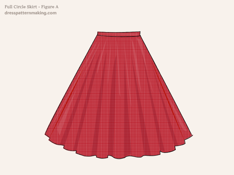 Fashion flat - full circle skirt