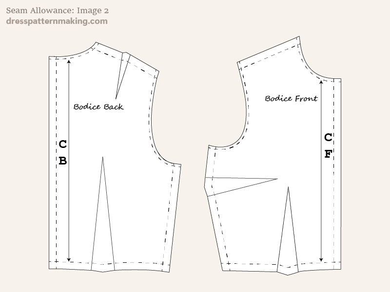 Armhole and neckline show smaller seam allowance than other seams