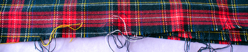 Figure 4: Woven fabric fraying on the cut edges