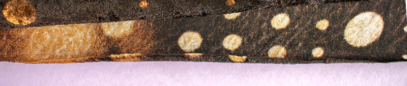 Figure 5: Knit fabric curls on the cut edges