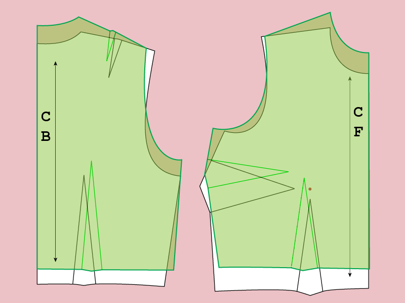 Comparison: Block made using Aldrich's method and my method, placed differently